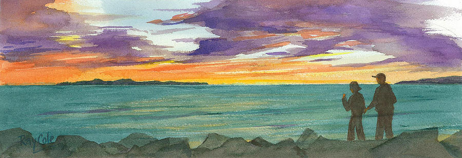 Sunset Painting - Ventura Sunset by Lynda Lang
