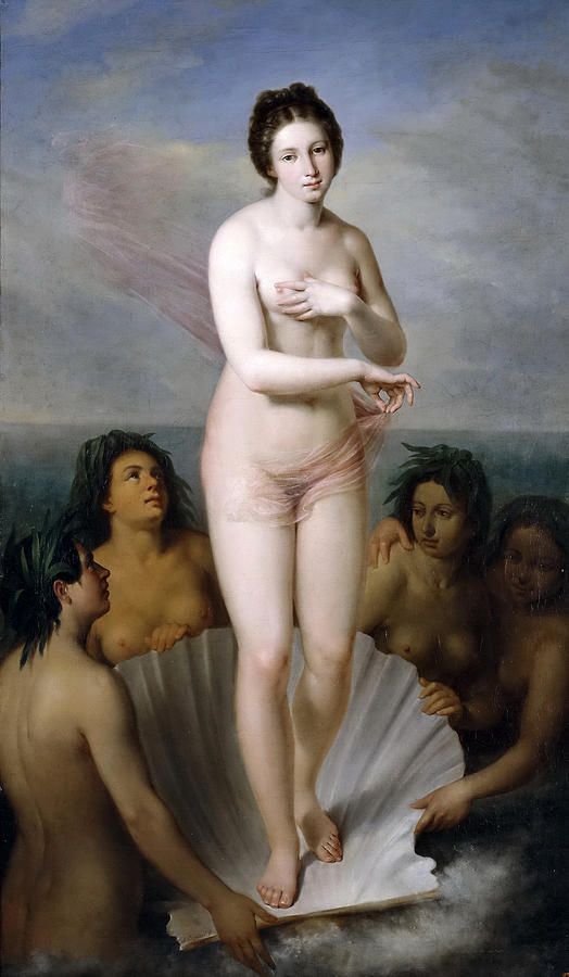 Venus Anadyomene Painting by Antonio Maria Esquivel