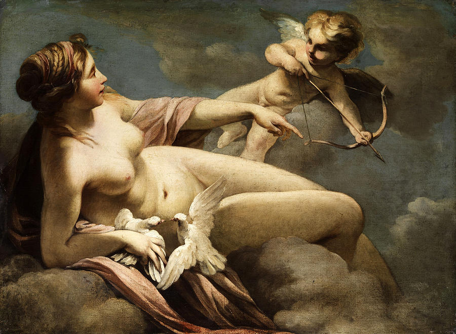 Venus and Cupid Painting by Sebastiano Ricci