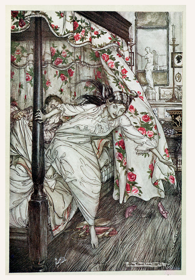 Venus And The Cat, Illustration From Aesops Fables, Published By Heinemann, 1912 Colour Litho Photograph by Arthur Rackham