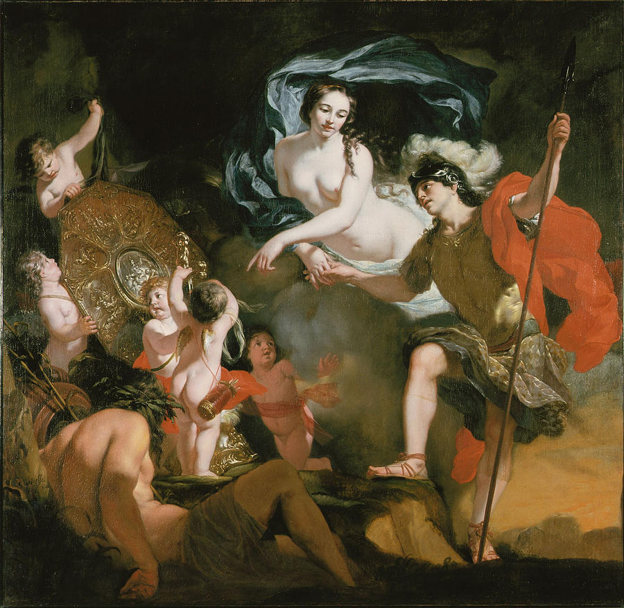 Venus Presenting Weapons to Aeneas Painting by Gerard de Lairesse