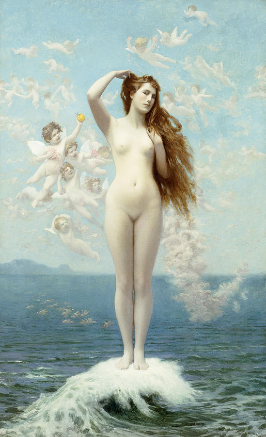 Jean Leon Gerome Painting - Venus Rising The Star by Jean Leon Gerome