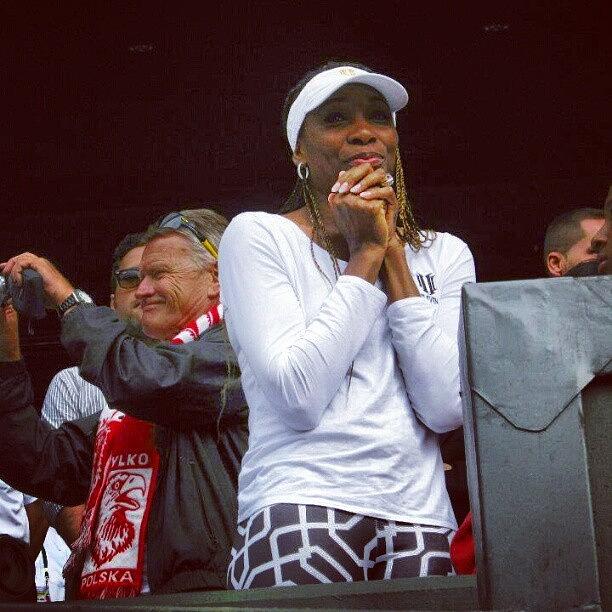 Venus Williams Photograph - Venus Williams watching her sister win the Ladies Final at Wimbledon 2012 by Lottie H