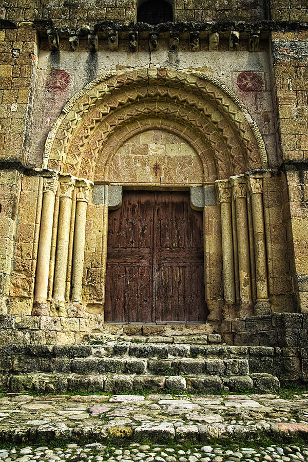 Romanesque Photograph - Vera Cruz Door by Joan Carroll