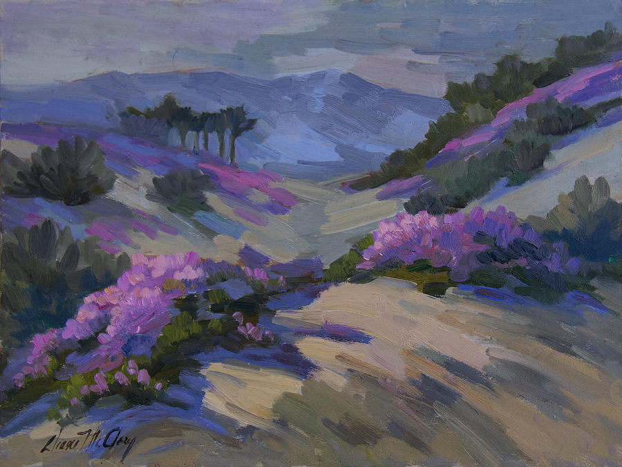 Spring Painting - Verbena in Bloom by Diane McClary