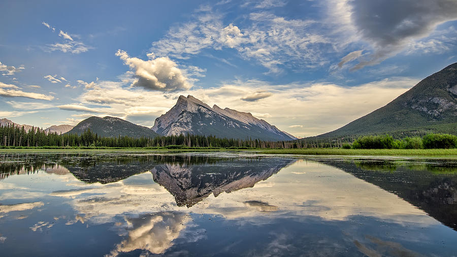 Vermilion Lakes Perfect Reflection Photograph by James Wheeler - Fine ...