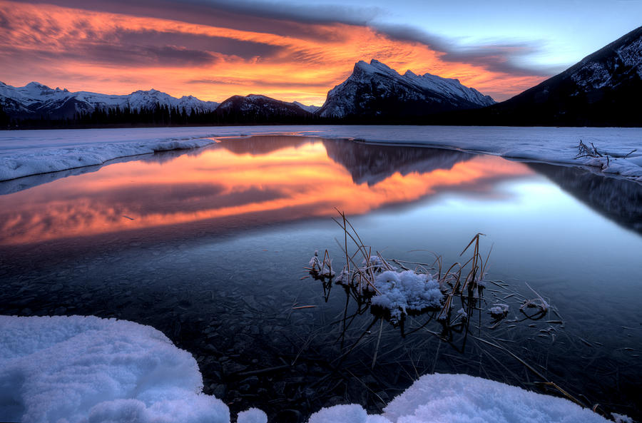 Vermillion Lakes Mount Rundle Photograph by Mark Duffy - Fine Art America