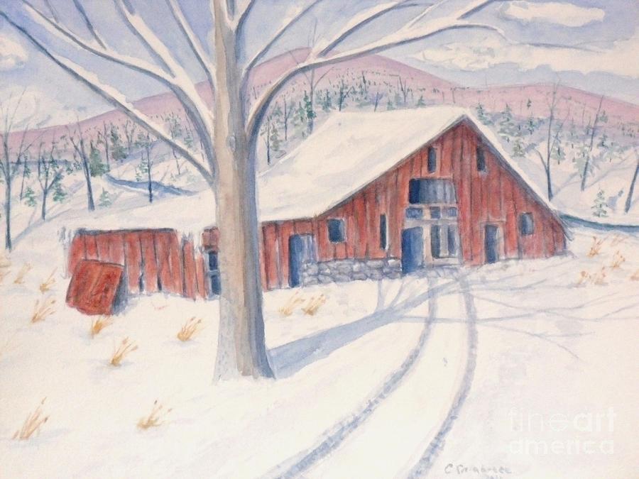 Barn Painting - Vermont Barn by Craig Calabrese