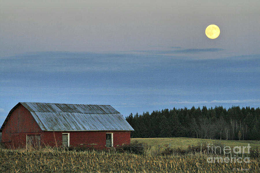 Vermont Full Moon Photograph by Deborah Benoit