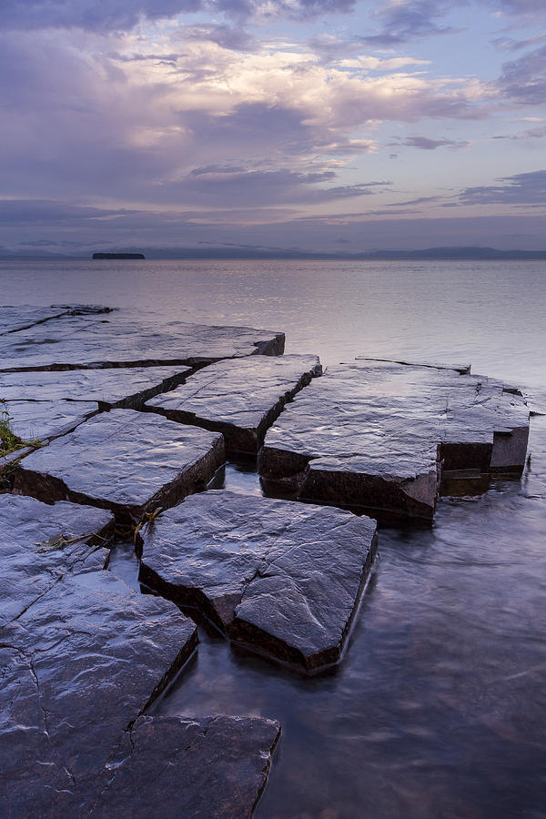 Nature Photograph - Vermont Lake Champlain Storm Clouds Sunrise by Andy Gimino