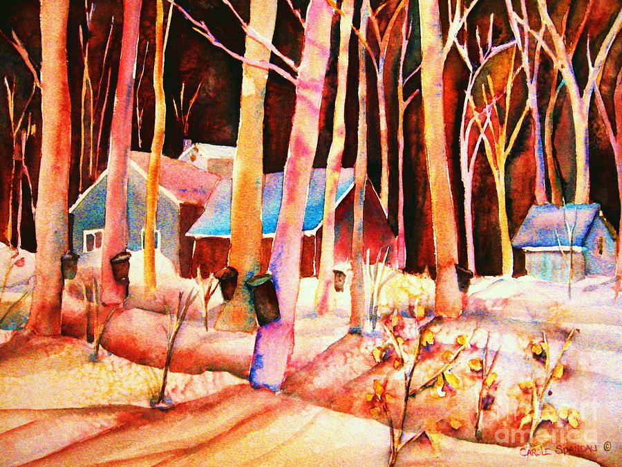 Landscape Painting - Vermont Maple Syrup by Carole Spandau