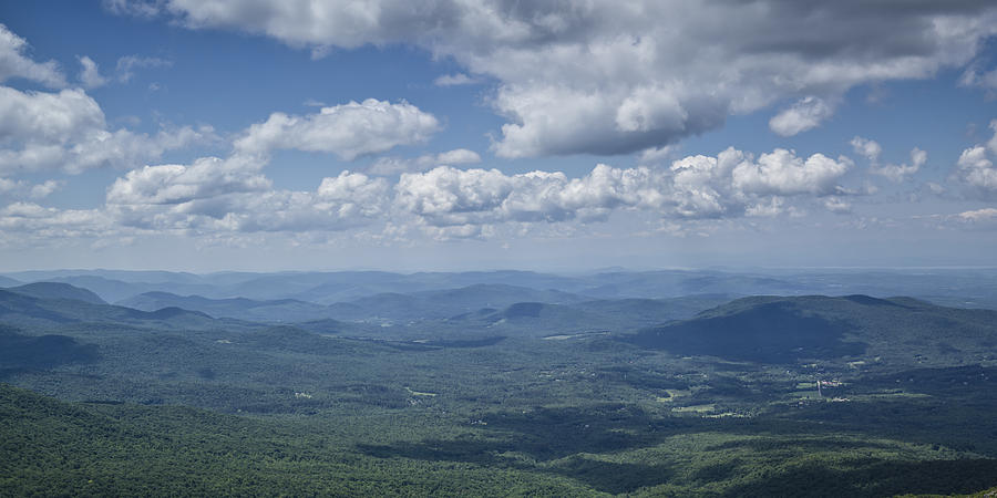 Vermont Mount Mansfield Valley Clouds Green Panorama Photograph