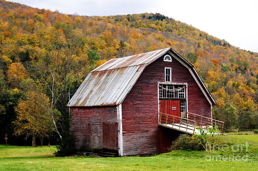 Vermont Red Barn Photograph by David Birchall