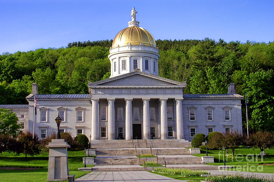 Greek Photograph - Vermont State Capitol in Montpelier  by Olivier Le Queinec