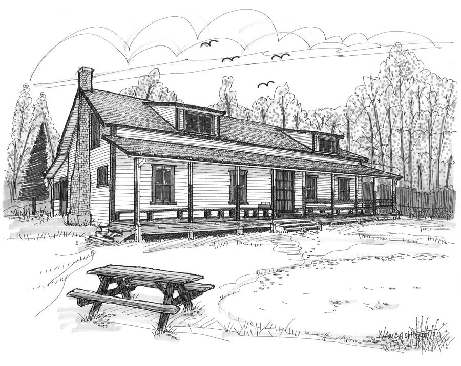 Vermont Summer Camp 1 Drawing by Richard Wambach
