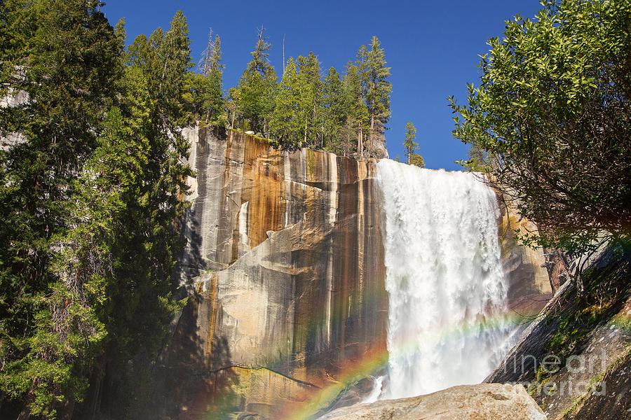 Yosemite National Park Photograph - Vernal falls rainbow by Jane Rix