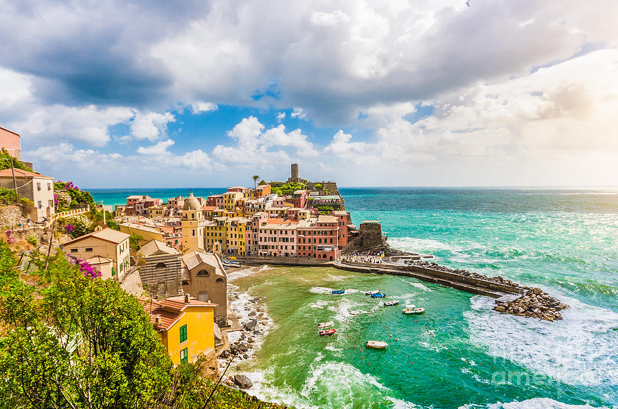 Boat Photograph - Vernazza by JR Photography