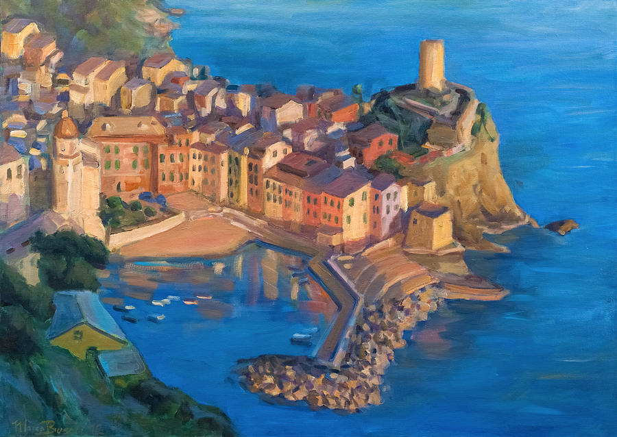 Sunset Painting - Vernazza by Marco Busoni