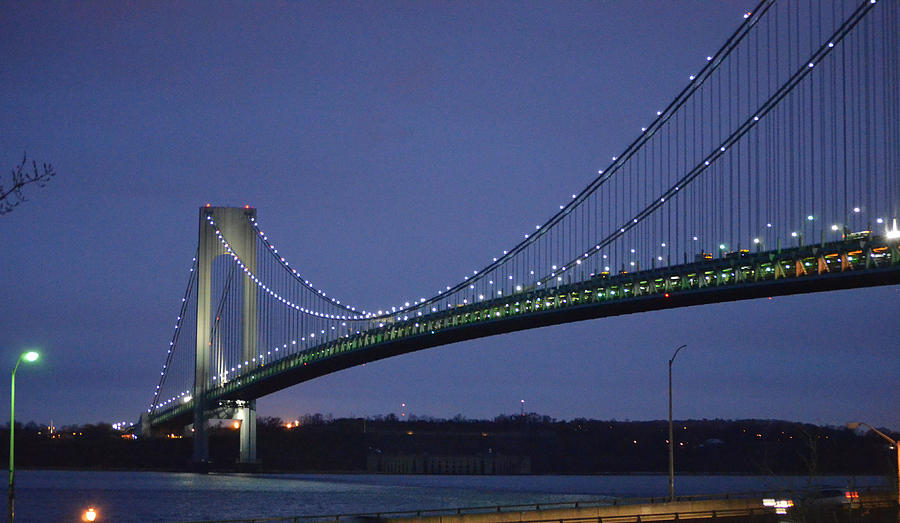 Verrazano Bridge Staton Island Photograph by Michael Brumbeloe