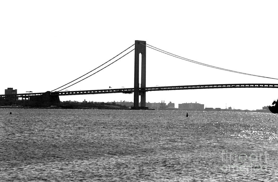 New York City Photograph - Verrazano Narrows Bridge 35mm by John Rizzuto