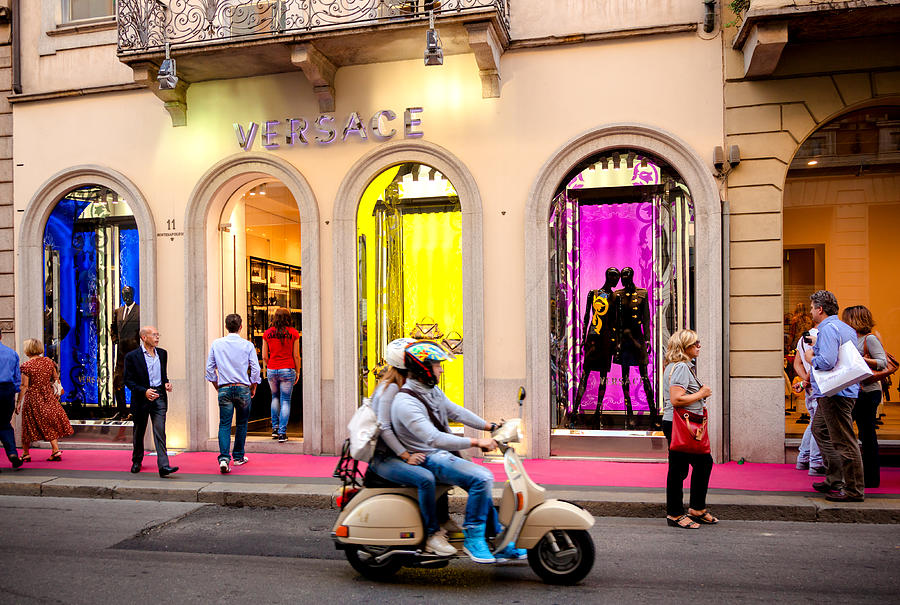 Versace Store - Milan, Italy Photograph by Nikada