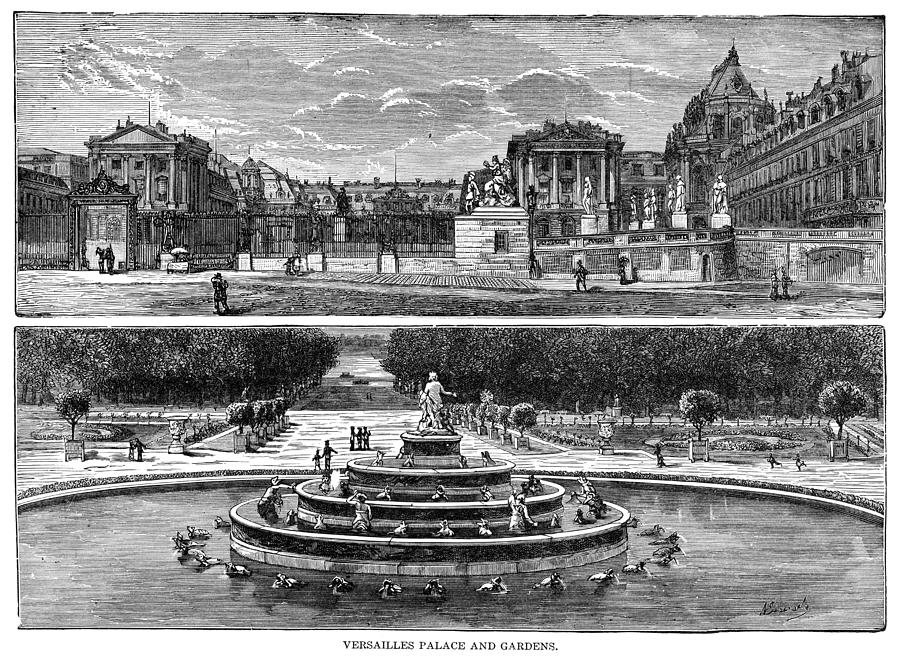 Versailles Gardens, C1894 Painting by Granger