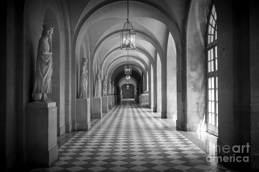 Paris Photograph - Versailles Hallway by Inge Johnsson
