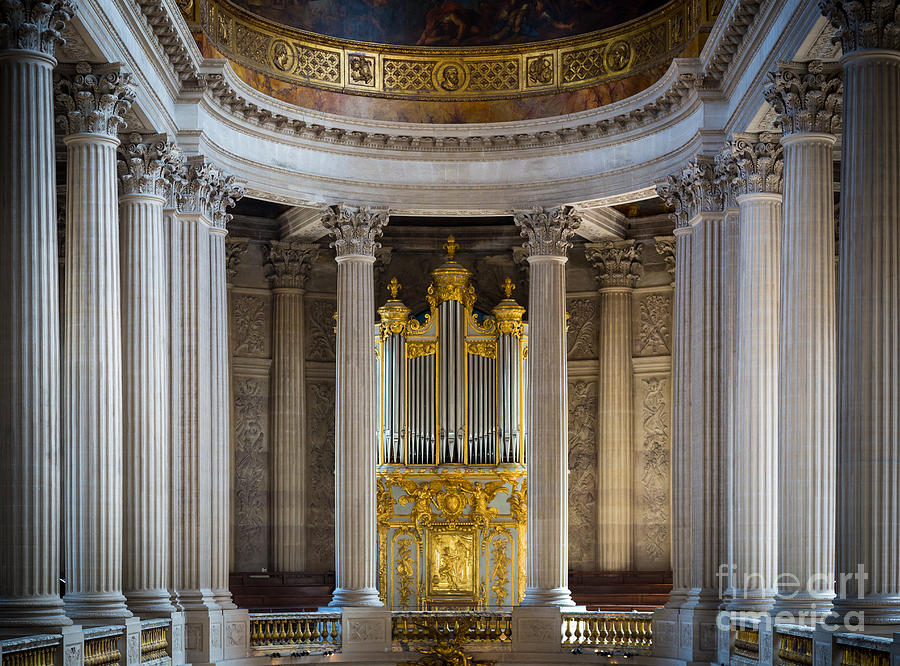 Paris Photograph - Versailles Organ by Inge Johnsson
