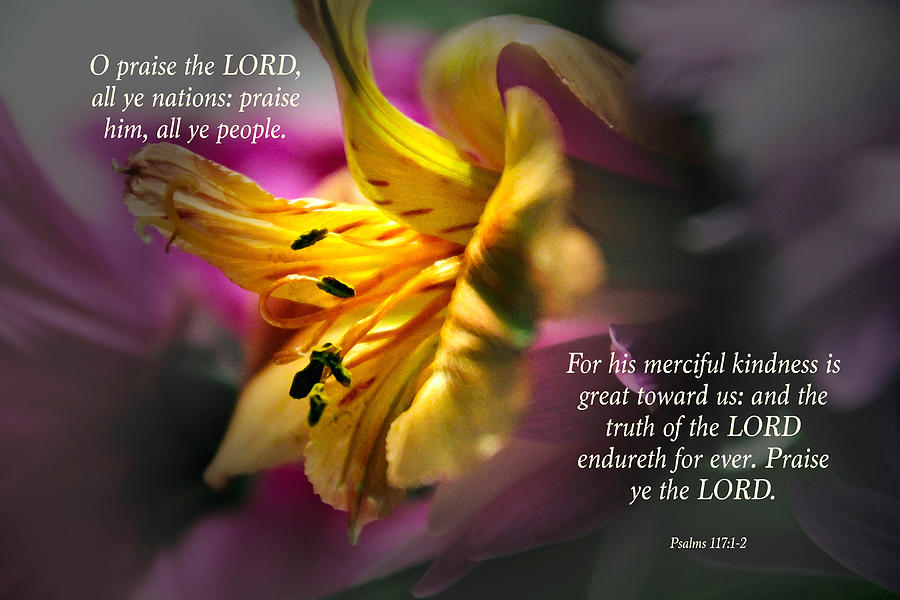 Verses From Psalms 117 Photograph