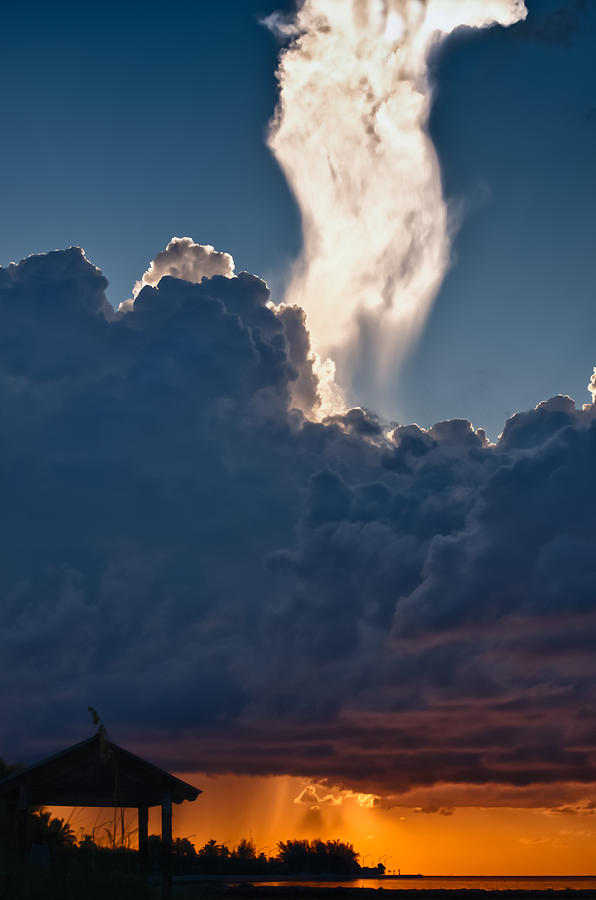 Landscape Photograph - Vertical Cloud Sunrise by Vaughn Garner