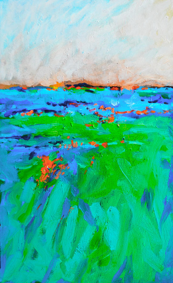 Vertical Landscape Painting by Charles Wallis