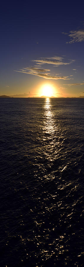 Verticle Caribbean Sunset I Photograph by Matt Swinden