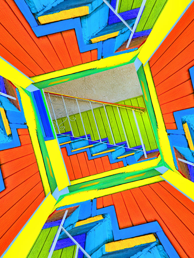 Abstract Photograph - Vertigo Staircase by Robert Jensen