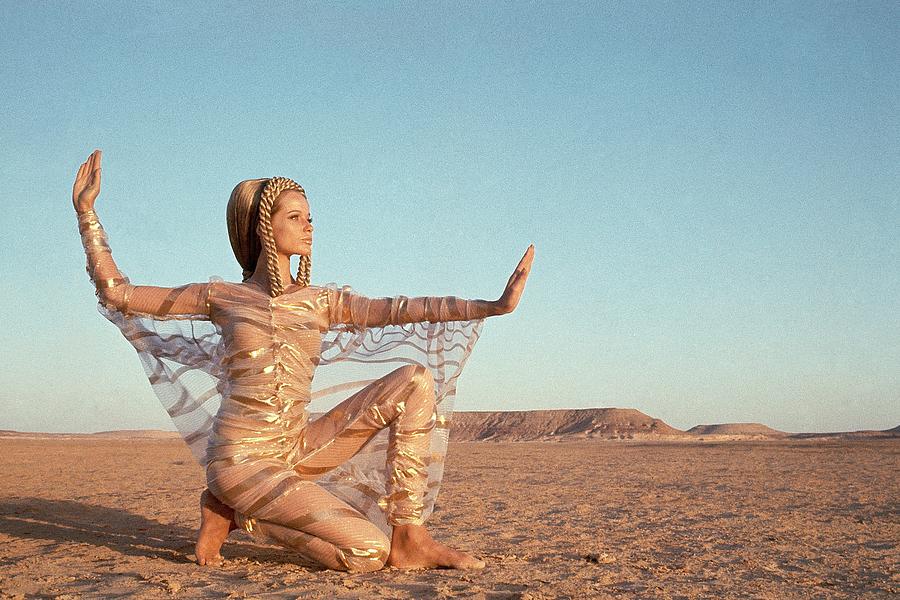 Veruschka Von Lehndorff Posing In A Desert Photograph by Franco Rubartelli