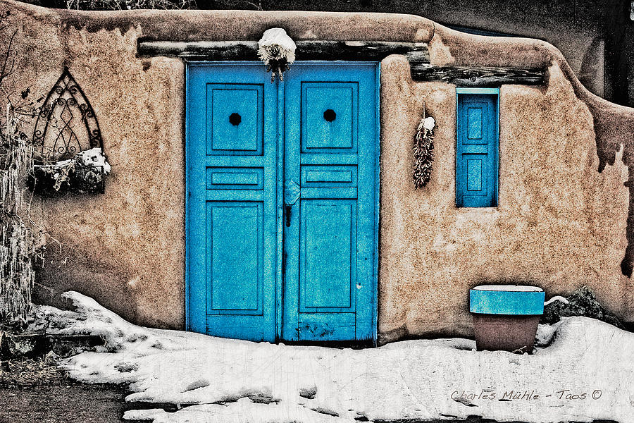 Very Blue Door Photograph by Charles Muhle
