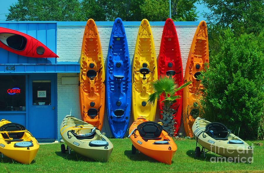 Very Colorful Kayaks Photograph by Bob Sample