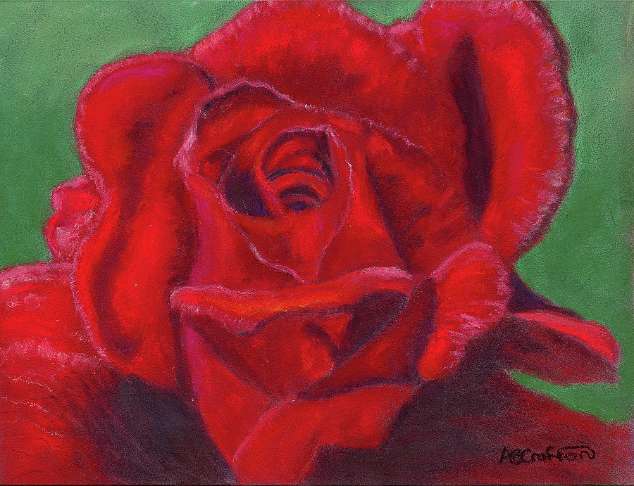 Very Red Rose Painting by Arlene Crafton