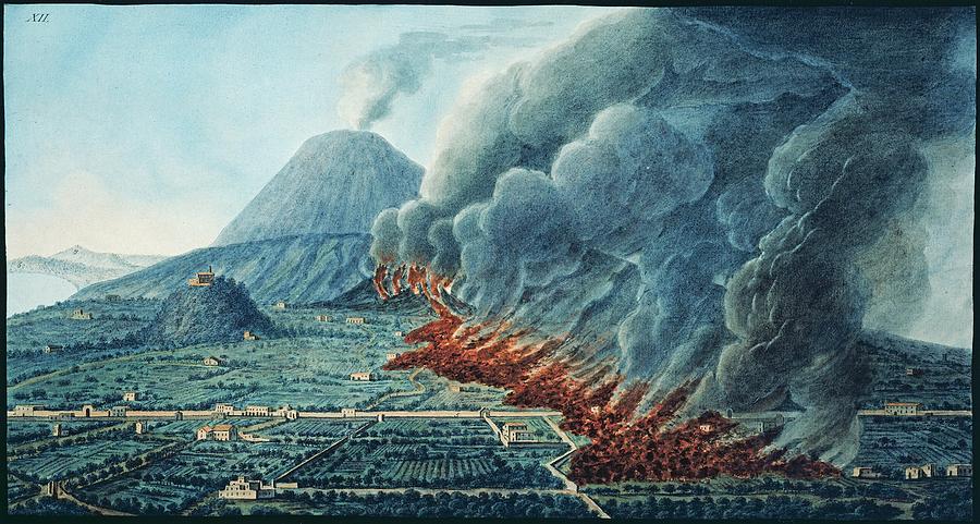 Vesuvius Erupting Photograph by Natural History Museum, London/science Photo Library