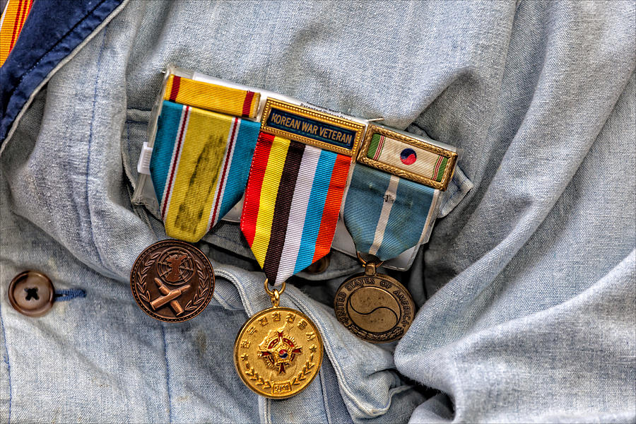 Veterans Day NYC 11_11_14 Korean War Medals Photograph by Robert Ullmann
