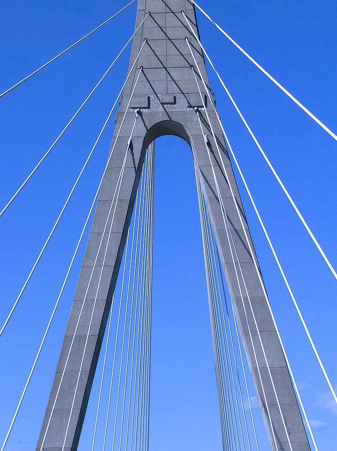 Architecture Photograph - Veterans Memorial Bridge over The Ohio River by Kathy K McClellan