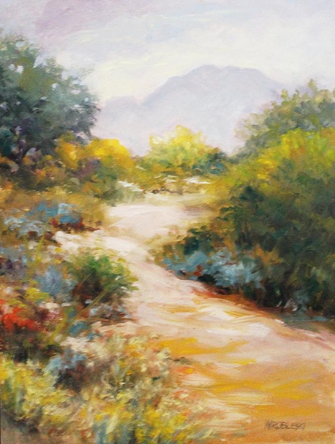 Veterans Park Pathway Painting by Peggy Wrobleski