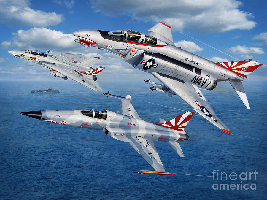F-4 Phantom Digital Art - VF-111 Sundowners Heritage by Stu Shepherd