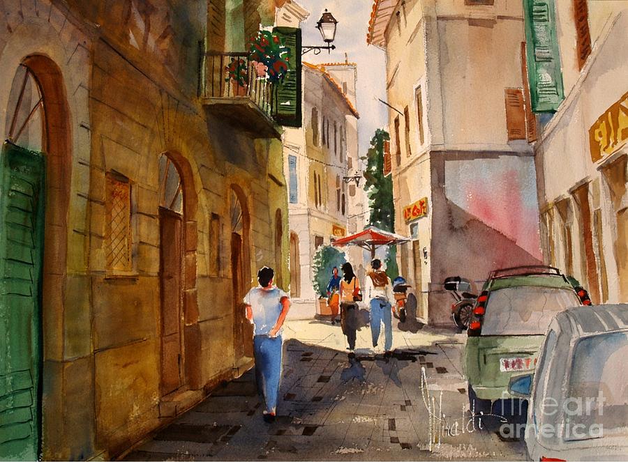 Via della Lungarina Painting by Gerald Miraldi