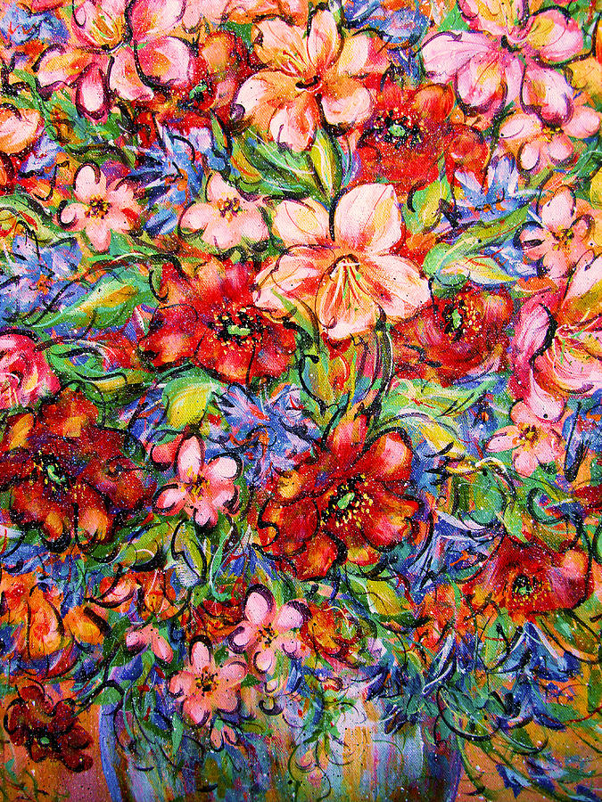 Vibrant Blooms Painting by Natalie Holland