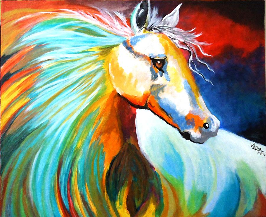 Vibrant Horse Painting by Varun kumar Y - Fine Art America