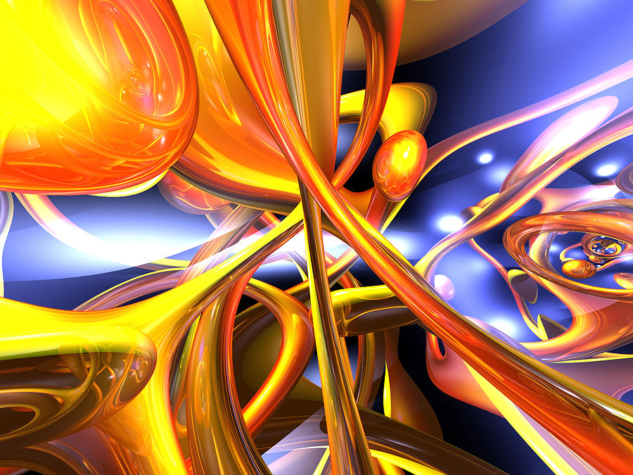 Abstract Digital Art - Vibrant Love Abstract by Alexander Butler