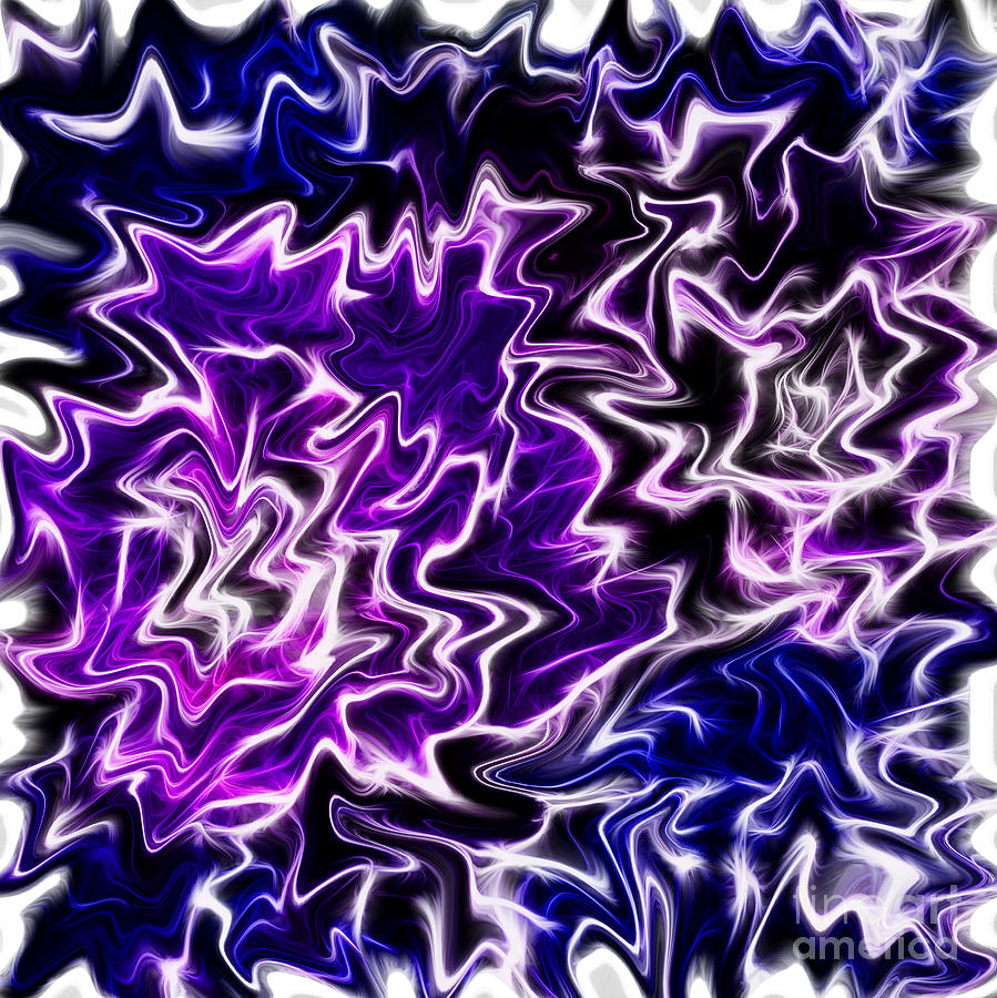 Vibrations- Purple Vibes - Abstract Digital Art by Barbara Griffin