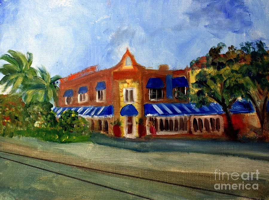 Vic and Angelos in Downtown Delray Beach Painting by Donna Walsh