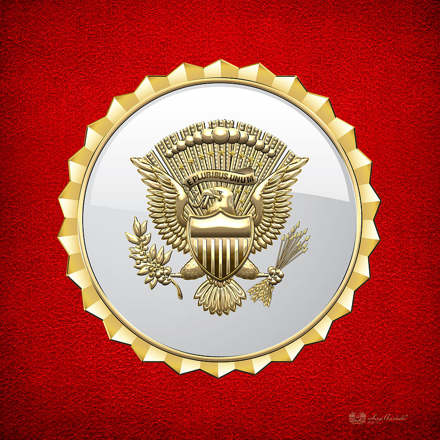 Vice Presidential Service Badge Digital Art by Serge Averbukh