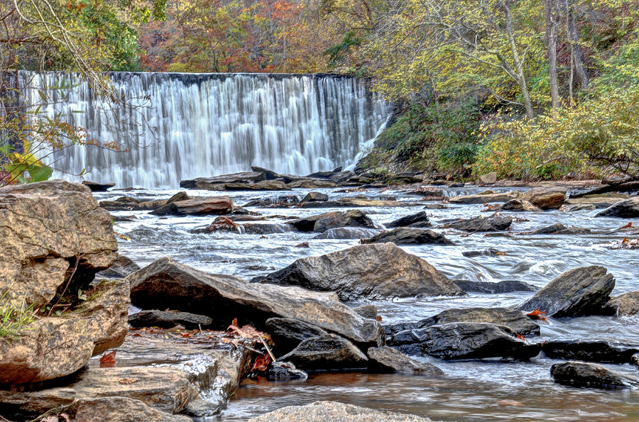 Fall Photograph - Vickery Creek Falls by Steve Grundy